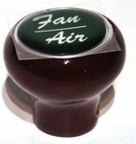 UP Dash Control Knob Fan Air 1" Green Glossy Sticker Wood Knob #23538 Each