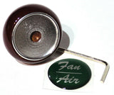 UP Dash Control Knob Fan Air 1" Green Glossy Sticker Wood Knob #23538 Each