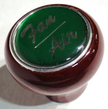 UP Dash Control Knob Fan Air 1" Green Glossy Sticker Wood Knob #23538 Each