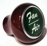 UP Dash Control Knob Fan Air 1" Green Glossy Sticker Wood Knob #23538 Each