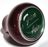 UP Dash Control Knob Fan Air 1" Green Glossy Sticker Wood Knob #23538 Each