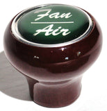UP Dash Control Knob Fan Air 1" Green Glossy Sticker Wood Knob #23538 Each