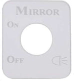 UP Switch Plate for Kenworth Mirror Light Stainless Steel Etched Letters #48267