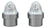 Bumper Guide Top for 1" Pipe Plastic Clear Lens Chrome Aluminum GG#94762 Pair