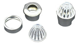 Bumper Guide Top for 1" Pipe Plastic Clear Lens Chrome Aluminum GG#94762 Pair