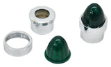 Bumper Guide Top for 1" Pipe Plastic Green Lens Chrome Aluminum GG#94763 Pair