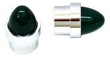 Bumper Guide Top for 1" Pipe Plastic Green Lens Chrome Aluminum GG#94763 Pair