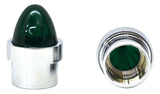 Bumper Guide Top for 1" Pipe Plastic Green Lens Chrome Aluminum GG#94763 Pair