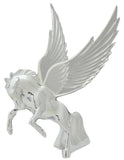GG Lighted Hood Ornament Stallion Windrider Clear 3 Stud Chrome 9 3/4" #48395