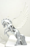 GG Lighted Hood Ornament Stallion Windrider Clear 3 Stud Chrome 9 3/4" #48395