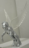 GG Lighted Hood Ornament Stallion Windrider Clear 3 Stud Chrome 9 3/4" #48395