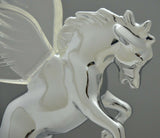 GG Lighted Hood Ornament Stallion Windrider Clear 3 Stud Chrome 9 3/4" #48395