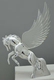GG Lighted Hood Ornament Stallion Windrider Clear 3 Stud Chrome 9 3/4" #48395