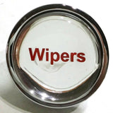 GG Wipers Knob for Peterbilt Kenworth Freightliner Silver w/ Red Letters #96326