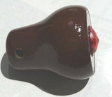 GG Dash Knob for Wiper/Washer Rosewood W/Red Jewel Stainless Plate #95745 Each