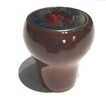 GG Dash Knob for Wiper/Washer Rosewood W/Red Jewel Stainless Plate #95745 Each