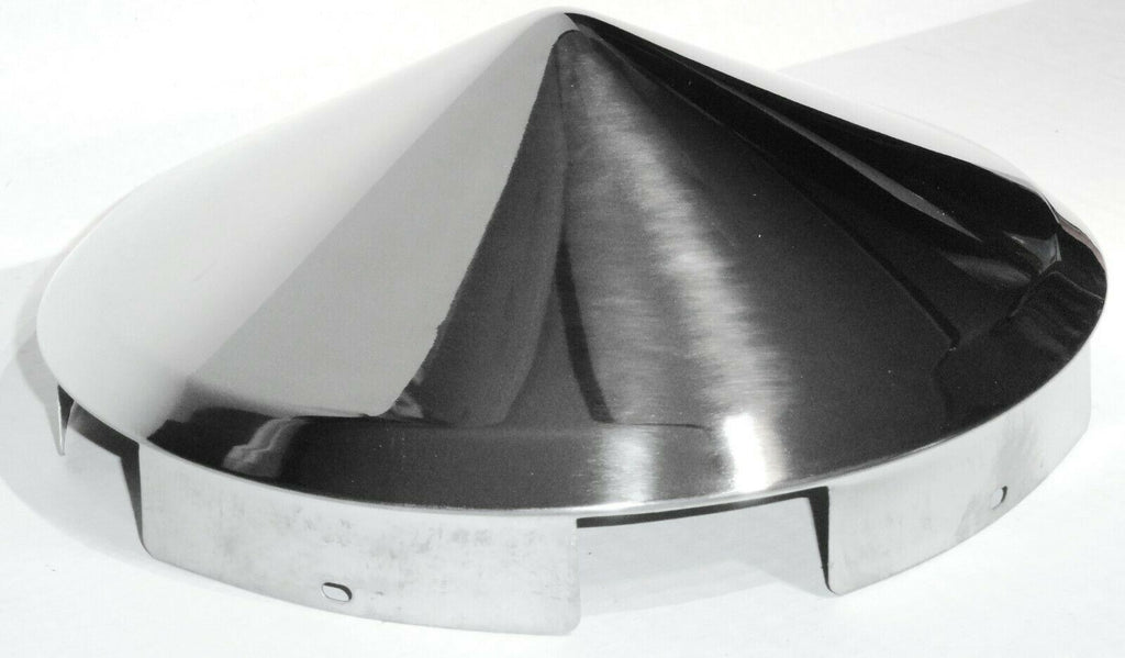 UP Front Hub Cap for Peterbilt 5 Even Notches Pointed Cone SS 1" Lip #20150 Each