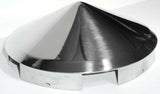 UP Front Hub Cap for Peterbilt 5 Even Notches Pointed Cone SS 1" Lip #20150 Each