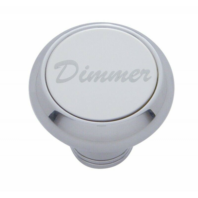 Deluxe knob dimmer stainless steel plaque for Peterbilt Kenworth Freightliner