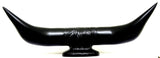 Hood Ornament Pull Bull Horn for Flat Surface Matte Black 12 7/8" Wide GG#48182
