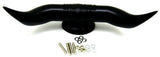 Hood Ornament Pull Bull Horn for Flat Surface Matte Black 12 7/8" Wide GG#48182