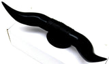 Hood Ornament Pull Bull Horn for Flat Surface Matte Black 12 7/8" Wide GG#48182