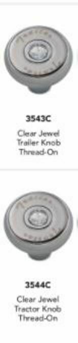 HTS Air Brake Knobs Deluxe Screw-On Tractor/Trailer Clear Jewel 3543-C, 3544-C