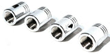 Tire Valve Stem Caps Standard Size Piston Style Chrome Plated UP#70031Set of 4