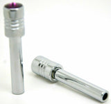Door Lock Knobs Screw-on Purple Jewel Chrome Aluminum 1/2" I.D. GG#50864 Pair