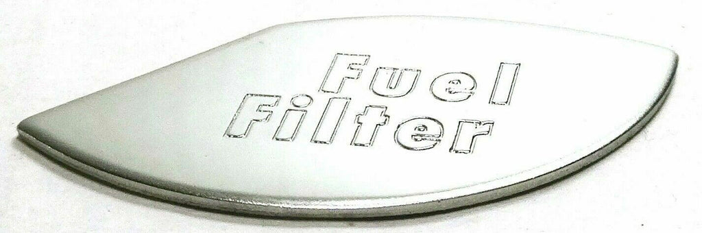 Gauge Emblem for 379 Peterbilt Fuel Filter Stainless Block Letters GG#68433