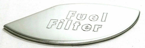 Gauge Emblem for 379 Peterbilt Fuel Filter Stainless Block Letters GG#68433