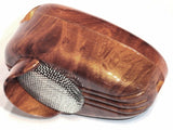 CB Microphone Mic Cover for Road King 56 Wood Grain Plastic w/Screws HTS#5556W