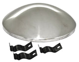 Semi Trailer Axle Hub Caps 9-1/4" w/3 Clips Stainless Steel GG#10561-Pair