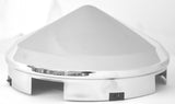 Front Hub Caps 4 Notch Cone Pointed Chrome Aluminum Wheel 1" Lip GG#10742 Pair