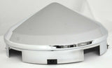 Front Hub Caps 4 Notch Cone Pointed Chrome Aluminum Wheel 1" Lip GG#10742 Pair