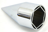 Lug Nut Covers 1 1/2" Push-On Spike Chrome Plastic 4 1/4" UP#10770 Set of 5
