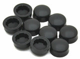 Hex Head Bolt Nut Cover for 1/2" Wrench or Socket Black PD#1/2-180 Set of 10