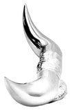 hood ornament bull horn with base chrome 13" wide Peterbilt Kenworth Freightline