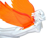 Lighted Hood Ornament Flying Goddess Windrider Amber Wings Chrome GG#48106
