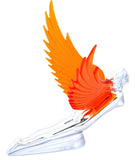 Lighted Hood Ornament Flying Goddess Windrider Amber Wings Chrome GG#48106