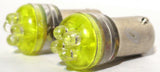 LED Bulb Replaces 1893 Bulb Amber 4 Micro LED's Single Contact Straight Pin-Pair