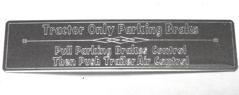 Dash Plate for Freightliner Parking Brake Control Stainless Steel GG#68840 Each
