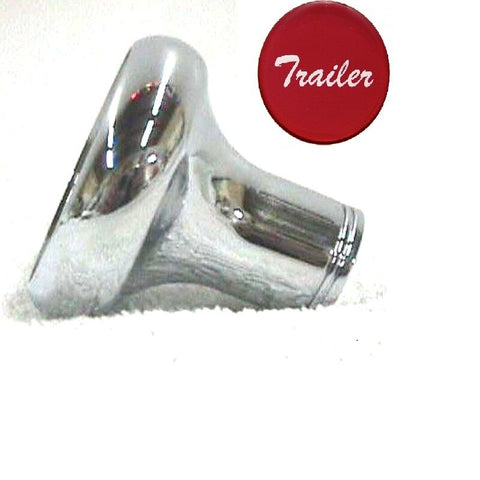 Deluxe Air Brake Knob Screw-On Trailer Red Glossy 1 3/4" Chrome Knob UP#23410