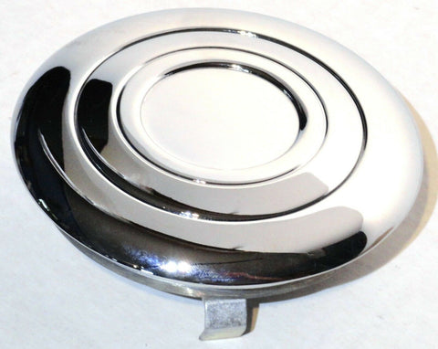 Replacement Steering Wheel Horn Button Chrome Steel 3-9/16" O.D. 3 Tab GG#54021