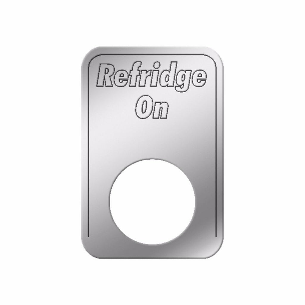 Indicator Light Plate for Kenworth Refridge On Stainless Block Letters GG#68557