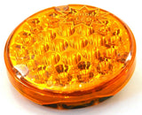 24 Amber Led Light 4” Pearl Amber Lens for Back of Cab 1156 Bulb Socket GG#76150