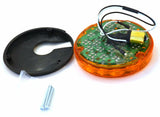 24 Amber Led Light 4” Pearl Amber Lens for Back of Cab 1156 Bulb Socket GG#76150