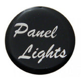 Panel Light Knob Universal for 1/4” Shaft Chrome, Black Glossy Sticker UP#23215