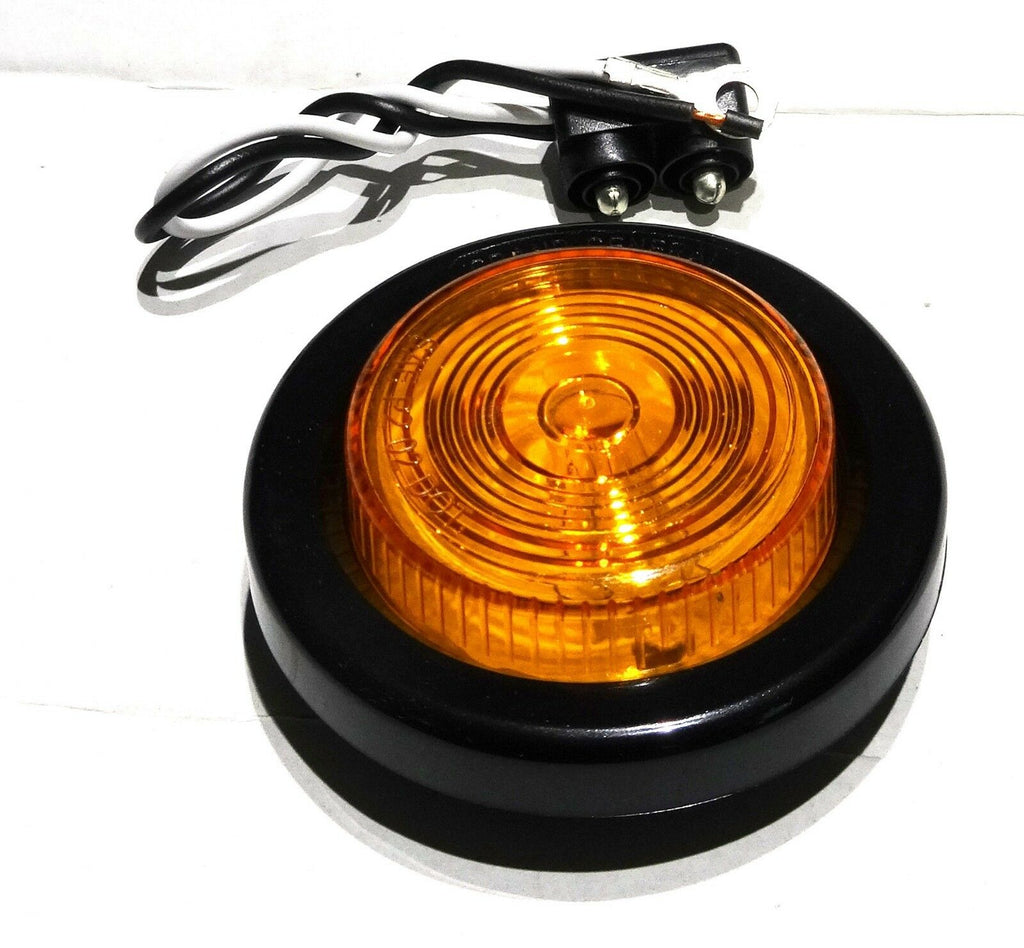 Incandescent Marker Light Kit 2” Flat Amber Lens With Grommet Pigtail GG#80720