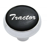 Deluxe Air Brake Knob Screw-On Tractor Black Glossy 1 3/4" Chrome Knob UP#23400